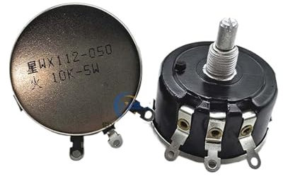 20PCS WX112-050 WX112 5W Single Circle Wire Wound Potentiometer 100R 220R 330R 470R 1K 2K2 3K3 4K7 5K6 6K8 10K 22K 33K 47K Ohm Ω(100 Ohm)