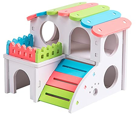 XAGMODSHN Kunststoff Hamsterhaus PVC Kleintierhaus Versteck für Rennmäuse Chinchillas Meerschweinchen Kleintiere