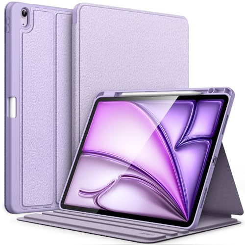 JETech Custodia per iPad Air 13 M4/M3/M2, Viola | Per 2026/2025/2024 Modello, Supporto Multi-Angolo, Porta Pencil, Cover Protezione Sottile, Auto Svegliati/Sonno