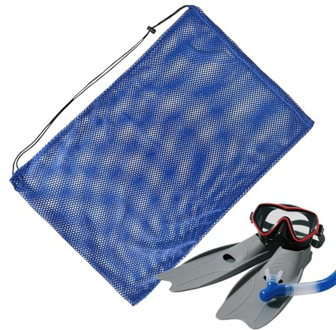 Générique Sac Filet Grand - Sac Étanche en Maille avec Cordon De Serrage - Organisateur Extra Large pour Accessoires de Plongée sous-Marine, Palmes, Équipement et Matériel de Transport