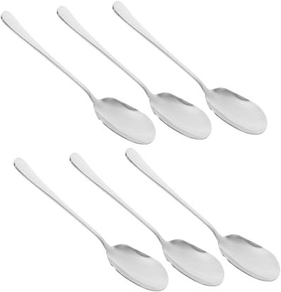 COLLBATH 6pièces Lot De Grandes Cuillères De Service Pour Buffet Ustensiles Acier Inoxydable Lavables Au Lave- Pour Fêtes Et Réunions De Famille