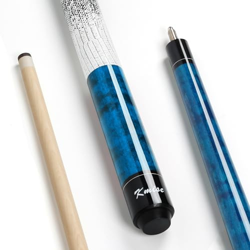 Kmise Billardqueue, 4er-Set, 147,7 cm, kanadisches Hartahornholz, 510-595 g Gewichtsoptionen, professionelle Poolsticks mit 13 mm Lederspitze, 3D-Anti-Rutsch-Griff, präzise Kontrolle für Erwachsene