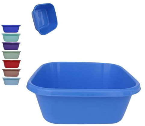 PARENCE.- Quadratisches Waschbecken 15L – Große Hochleistungs-Waschwanne aus Kunststoff 38 cm | Mehrzweckbecken für Küche, Haushalt, Wäscherei oder Garten