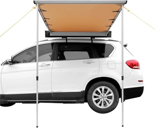 Toldo Lateral para Coche Toldo retráctil for vehículo, toldo Lateral for Coche con Bolsa de Almacenamiento Impermeable, Apto for Camiones, SUV, Furgonetas y autocaravanas