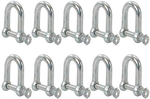 Dapetz® 10Pk Galvanisé Commercial Manille - M10 Plaqué Zinc Corrosion Résistant