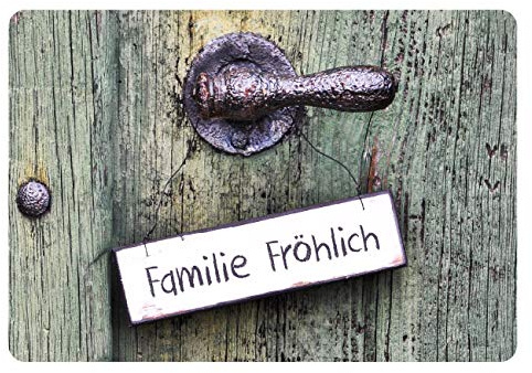 banjado® Namensschild Briefkasten personalisierbar/Briefkastenschild selbstklebend/Briefkasten Schild wetterfest/Briefkasten Beschriftung mit Namen oder Hausnummer Türklinke