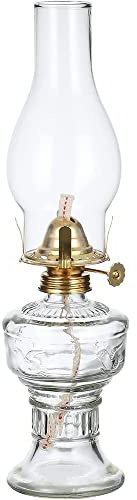 Moddeny Ambiente Zelt Pony Licht Retro Offene Flamme Öllampe Haushalt Kristallglas Nostalgie Petroleumlampe Innenbeleuchtung Winddicht Öllampe Verstellbarer Schalter Butterlampe
