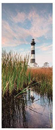 TüRaufkleber TüRtapete Fototapete TüRfolie Selbstklebend 3d Motiv FüR TüRen TüR Bekleben Folie Schwarz-Weiß-Leuchtturm 77 X 200cm(30,31 X 78,7 Zoll)