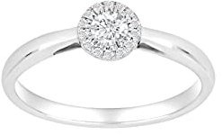 JC Trauringe Damenring Solitär-Ring 585 Weißgold Verlobungsring mit Diamanten Vorsteckring 110 018BR6 (56 (Ø 17,8 mm), 0.20)