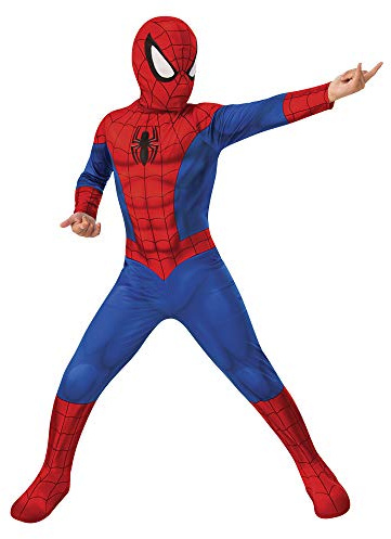 RUBIE'S Marvel Officiel - Déguisement Enfant Classique Spider-Man - Taille 9-10 ans - Costume Complet