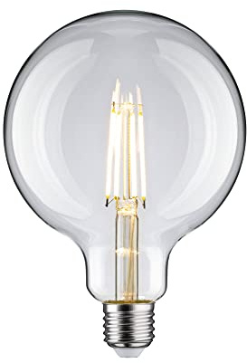 Paulmann 28959 LED Lampe Globe Filament G125 9W Klassik Leuchtmittel Klar 2700K Warmweiß E27