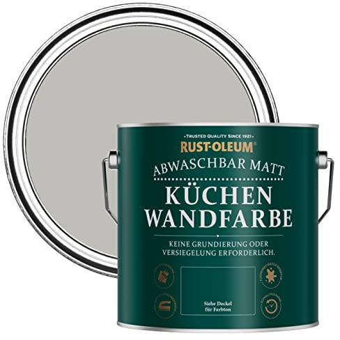 Rust-Oleum abwaschbare matte, geruchsarme hellgrau Küchenwandfarbe - Kiesel 2,5 Litres