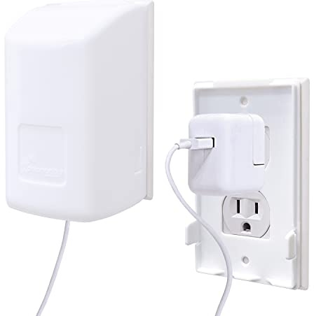 Dreambaby Extra-Large Dual Fit Outlet Plug Cover - Electrical Socket Guard for Standard and Decora - White - Model L945