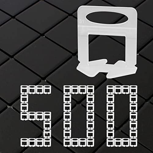 Deuvuo Sistema di livellamento per piastrelle da 1,5 mm, 500 pezzi, distanziatori per piastrelle da 1,5 mm, clip di livellamento per installazione professionale di piastrelle in ceramica e pietra,