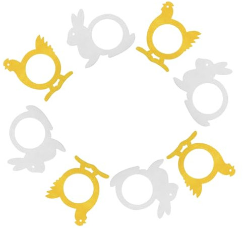 GRIRIW Partyzubehör 16St Serviettenringe Filz osterserviettenschnallen Schnalle der Tierserviette Serviettenhalter Dekor Hasen- Küken Serviettenringe Hochzeit schmücken binden