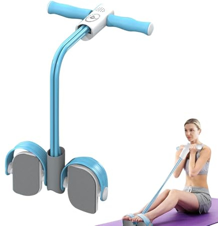 Bande d'extraction de pédale - Corde de tension multifonction à 4 tubes - Équipement de fitness - Équipement de yoga extensible pour entraînement de la taille, des bras, des jambes