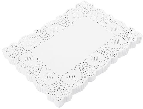 LABRIMP 170blätter Rechteckige Deckchen Aus Papier Spitzendeckchen Tischset Kuchenpapiermatte Tischdeckchen Für Geburtstage Hochzeiten Und Feiertage