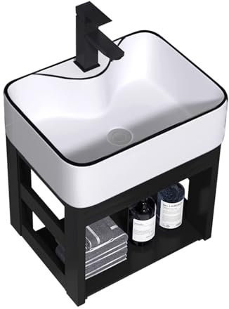 BRCYKRWY Kleines Eckwaschbecken Zur Wandmontage Eckwaschbecken Mit Unterschrank Handwaschbecken Klein Gäste Wc Wandmontage Kleines Eckwaschbecken Zur Wandmontage Mini Waschbecken Keramik