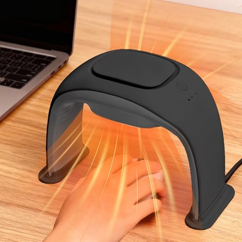 NIFBANG Space Heaters for Indoor Use,Desk Hand Warmer Ceramic Energy Efficient Heater with Thermostat,Foldable Electric Desk Hand Heater,Heated Mouse Pad Hand Warmer for Office Women Men Gifts(Black)