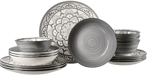 Service de table Doha gris 16 pièces