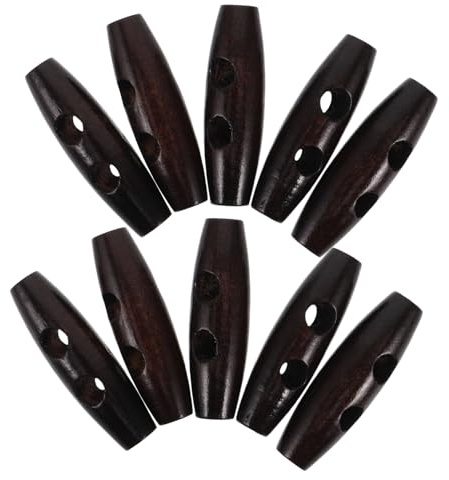 SHERCHPRY 20pièces Boutons à Bascule Corne Et Bois Naturel Boutons De Fermeture Pour Manteaux Et Vêtements Boucles De Manteau Lot