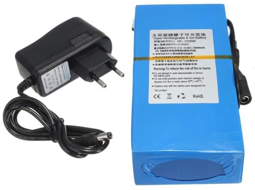 12V 20000mAh Battery Pack with Charger,Portable Lithium Polymer Battery for Led Light Strip/Alarm Systems/Outdoor Devices Backup Battery