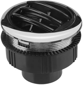 Klimaanlage Mit Lüftungsgitter Vorne 75mm A/C Air Vent Universal Runde Auto Klimaanlage Luftauslassgitter Abdeckung mit Chrom ABS Schwarz Auto Styling RV Bus