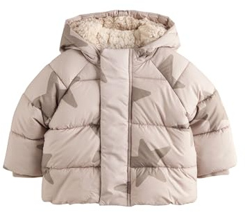NEXT Nyfödda pojkar Pufferjacka för baby Natural Star All Over Printed 62-68