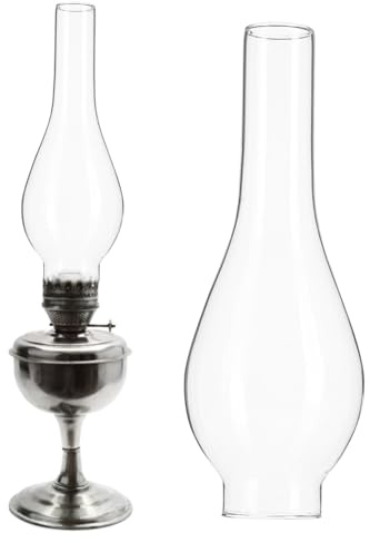 DOITOOL Paralume Lampada a Petrolio in Vetro Trasparente Design Vintage, Facile da Installare, per Ristoranti e Uffici