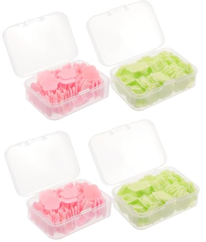 TOGEVAL 4 Boxes Portable Travel Soap Sheets Bulk Disposable Soap for Hand Washing and Body Cleansing Safe Skin-friendly Material Lightweight and Compact for Outdoor and Everyday Use