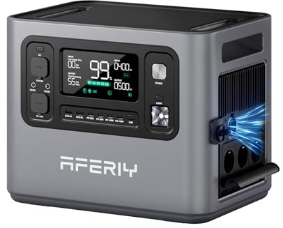AFERIY P280 Station Electrique Portable 2800W, Batterie Nomade 2048Wh Extensible à 10,24kWh, Recharge Rapide 1,5H, 220V-240V, Generateur Electrique pour Usage Domestique/Camping-Car/Panne de Courant