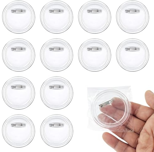 Fysaran Buttons zum Selbstgestalten, Buttons Selber Machen Buttons Selber Machen Klare Handwerk Blank Pin Transparente Maker für Revers Hüte Taschen Firmenveranstaltungen Geschenke