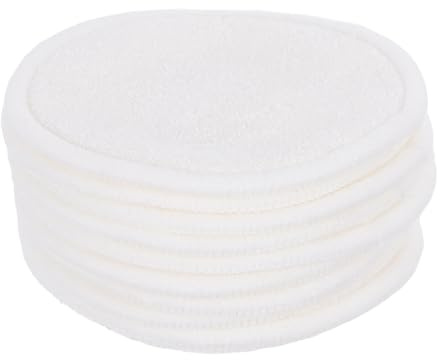 PRETYZOOM Pad cosmetici di cotone riutilizzabili 10 pezzi 8 cm per pulizia delicata del viso e rimozione make-up, morbidi e versatili per utilizzo quotidiano e viaggi