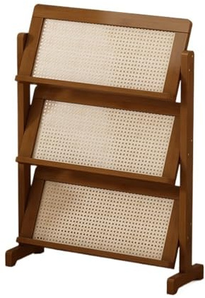 Exhibición Estantería de oficina, estante for periódicos, for el hogar, sala estar, sencilla, estrecha, pequeña, con almacenamiento multicapa Soporte(Medio)