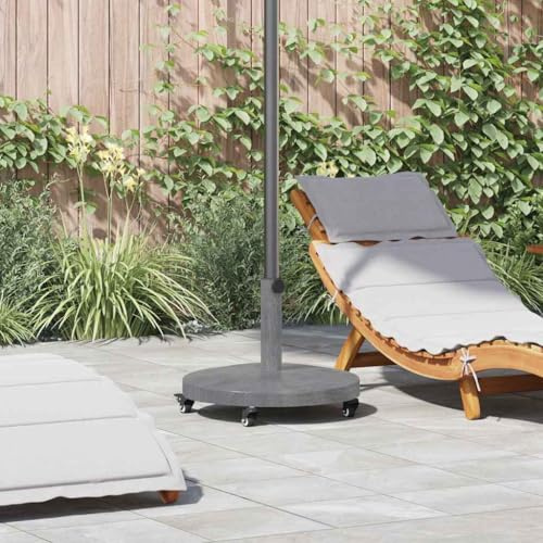 Générique Base de parasol extérieur Aspect bois gris foncé,Maison & jardin,Pelouses & jardins,Vie en extérieur,Accessoires pour parasols & voiles d'ombrage,Supports pour parasols,Gris,26.7 KG,42010013