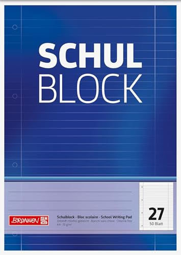 BRUNNEN Schulblock A4 Lin27 50Bl, 1 stück (5er Pack)