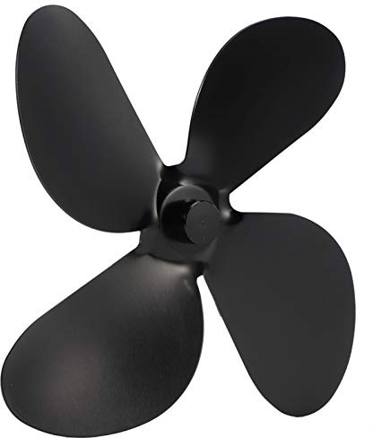 Jonlaki 4- Ersatzteile für Kaminventilatoren, Ofenventilatoren für Heimheizungszubehör und Silberoptionen Verfügbar (BLACK)