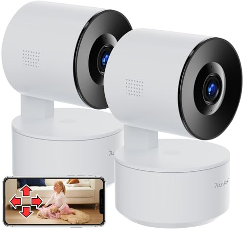 7links IR Nachtsicht Kamera: 2er-Set 2K-Pan-Tilt-Überwachungskameras mit WLAN, IR-Nachtsicht, App (Indoor Überwachungskameras, IP Kameras)