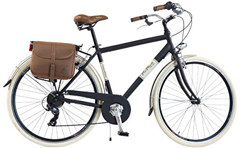 Via Veneto by canellini City pour roues de vélo Bike CTB Homme Vintage Retro via Veneto alluminium (Noir, 58)