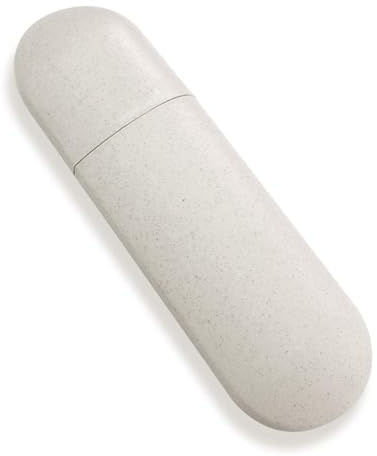 Pejoye Custodia per Spazzolino da Viaggio Eco-Friendly Materiale in Paglia di Grano Supporto per Dentifricio Senza Coperchio in Plastica per Spazzolino Custodia per Tazza D'acqua
