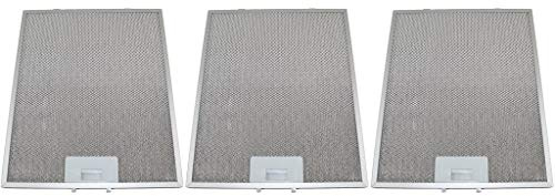Ufixt 3 filtri universali in metallo per cappa da cucina, 274 mm x 334 mm, adatti per AEG, Ariston, Atag, Baumatic, Beko, Belling, Bosch, Candy, Cannon, Cerama e Comet