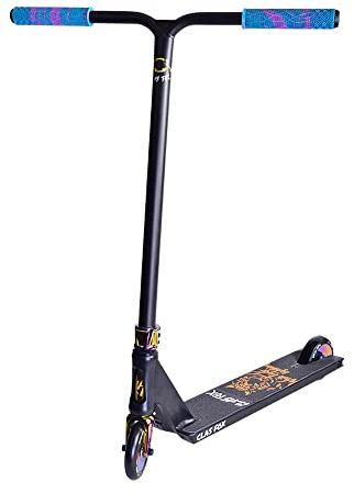 CLAS FOX Freestyle Pro Stunt Scooter 110mm Pro Scooter Wheels HIC Compression System Kick Scooter (Rainbow)