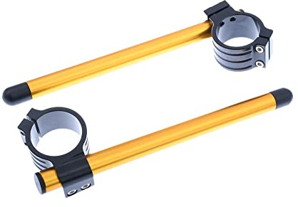 avdb-moto erhöhte Stummellenker 50 mm kompatibel mit ZZR1400 2006-2015, ZX10R 2004-2015, ZX6R 2003-2008, ZX6R 2013-18, Z750 2007-13, Z800 Z800R 2013-15, ZXR 400 1991-2001, Z1000 2003-15 (GOLD)