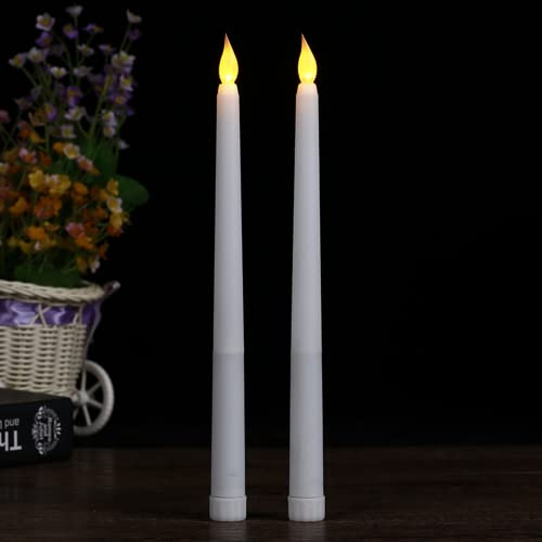 KARELLS Light Candle, LED Light Candle, 2 Piece Flameless Candle, LED Candles, Floating Candles, LED Taper Candles, Christmas Candle, Wedding, Easter, Party Decoration, White