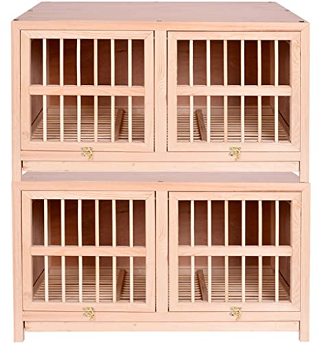 Volieren Massivholz Robust Taubenkäfig, Ausziehbare Kotwanne Vogelkäfig，Brieftaube Renntaube Pigeon Nistkasten, Vogelvoliere, Mehrere Größenoptionen