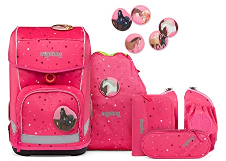ergobag cubo light Set ergonomischer Schulrucksack, extra leicht, Set 5-teilig, 780 g