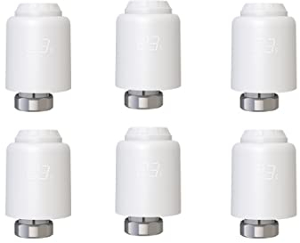 SPORTARC 6 STÜCKE Smart Heizkörperthermostat, Zigbee Thermostatisches Heizkörperventil TRV Programmierbares Zubehör für Zentralheizungssysteme, Funktioniert mit für Tuya und Alexa, Google