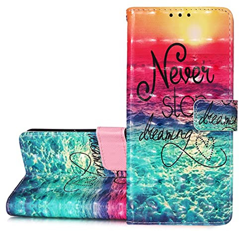 Rapuled Funda para Huawei P20 Pro, Funda Tapa Libro para Huawei P20 Pro, Protector Carcasa Plegable de Cuero PU Magnético, Soporte Móvil, Funda Protectora con Ranura para Tarjeta (Océano)