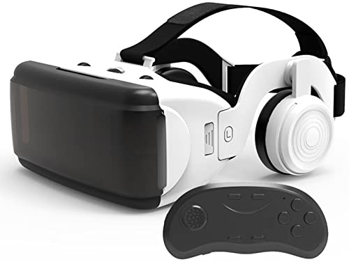 3D Juegos VR Headset Glasses con Mando, VR Gafas Movil, Auriculares de Realidad Virtual para Juegos Videos para 14 13 12 11 Pro MAX, VR Gafas para Android S23 S22 S21 S20 Teléfonos 4.5-6.3in (Color :