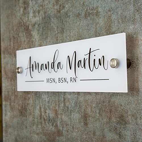 Plaque De Nom De Panneau Mural En Acrylique Personnalisé - 2 Tailles De Panneau De Bureau De Porte Personnalisé, Panneau De PDG Exécutif, Nouveau Décor D'entreprise